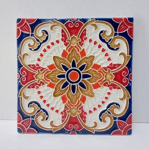 Wanddekoration, Wandkunst, Fliesenwandkunst, Keramikfliesen handbemalt, Geschenke für Weihnachten, portugiesische Kunst, portugiesische Kunst Azulejos, Keramik