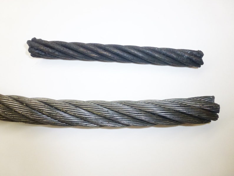 Damascus Knives 1/2 & 3/4 Wire Rope Cable for Plasma Cut Fused Ends