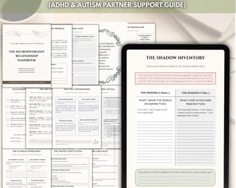 Neurodivergent Relationship Workbook, ADHD & Autism Couples Therapy Journal, Communication Guide, Meltdown Protocol, Conflict Resolution PDF