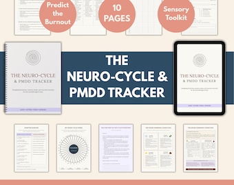 ADHD Cycle Tracker & PMDD Journal | Neurodivergent Hormone Planner | Autistic Burnout Luteal Phase Survival Guide | Somatic Workbook PDF