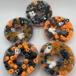 Halloween Donut Shaped Silicone Picking Pad for Skin Picking, Dermatillomania, Picking Fidget, Anxiety Relief, Fidget Toy (set of 3)