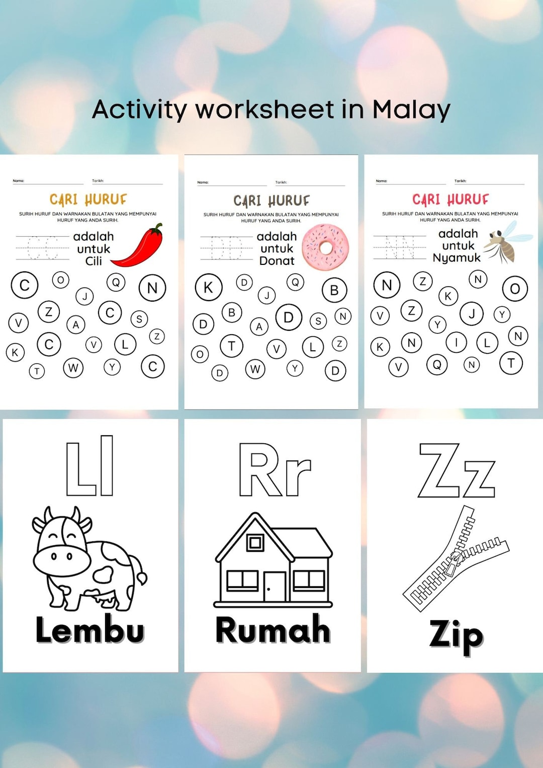Printable Alphabet Letters Montessori Coloring Alphabet Trace Count ...