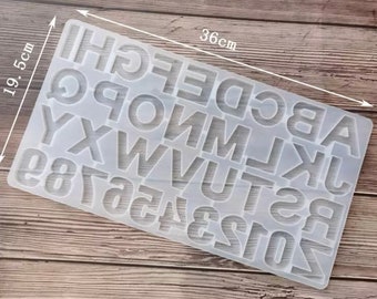 Resin Silicone  Letter Mold, Resin Letter Keychain Mold, Alphabet Resin Keychain Mold, Letters Mold, English Letter silicone mold