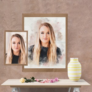 Love one portrait, Handmade portrait, unique gift, Add in love one, Christmas gift idea, Gift for Christmas, Portrait with deceased love one