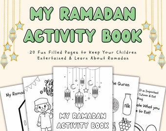 My Ramadan Activity Book, Digital Childrens Book, Digital Ebook, Ramadan Gift, Colouring, Eid Activity, Printable, PDF, Islamic Learning