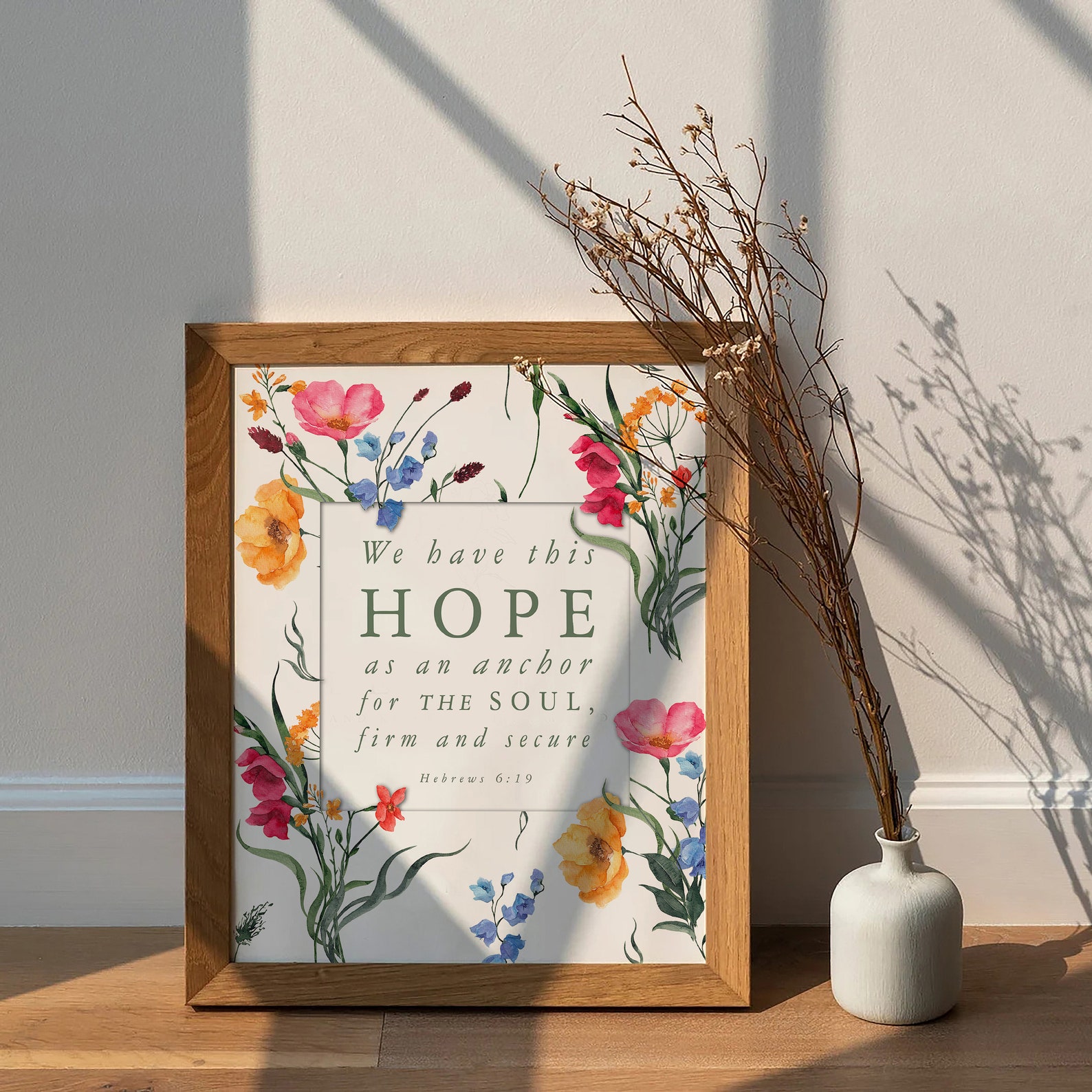 Hebrews 6:19 Bible Verse Wall Art | We Have This Hope as an Anchor for ...