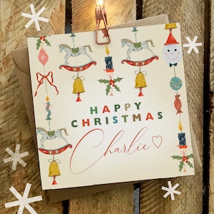 Vrolijke kerstkaart voor speciale kleine jongen en meisje | Kerstkaart voor zoon, dochter, kerstkaart babyjongen | Kerstkaart voor kinderen