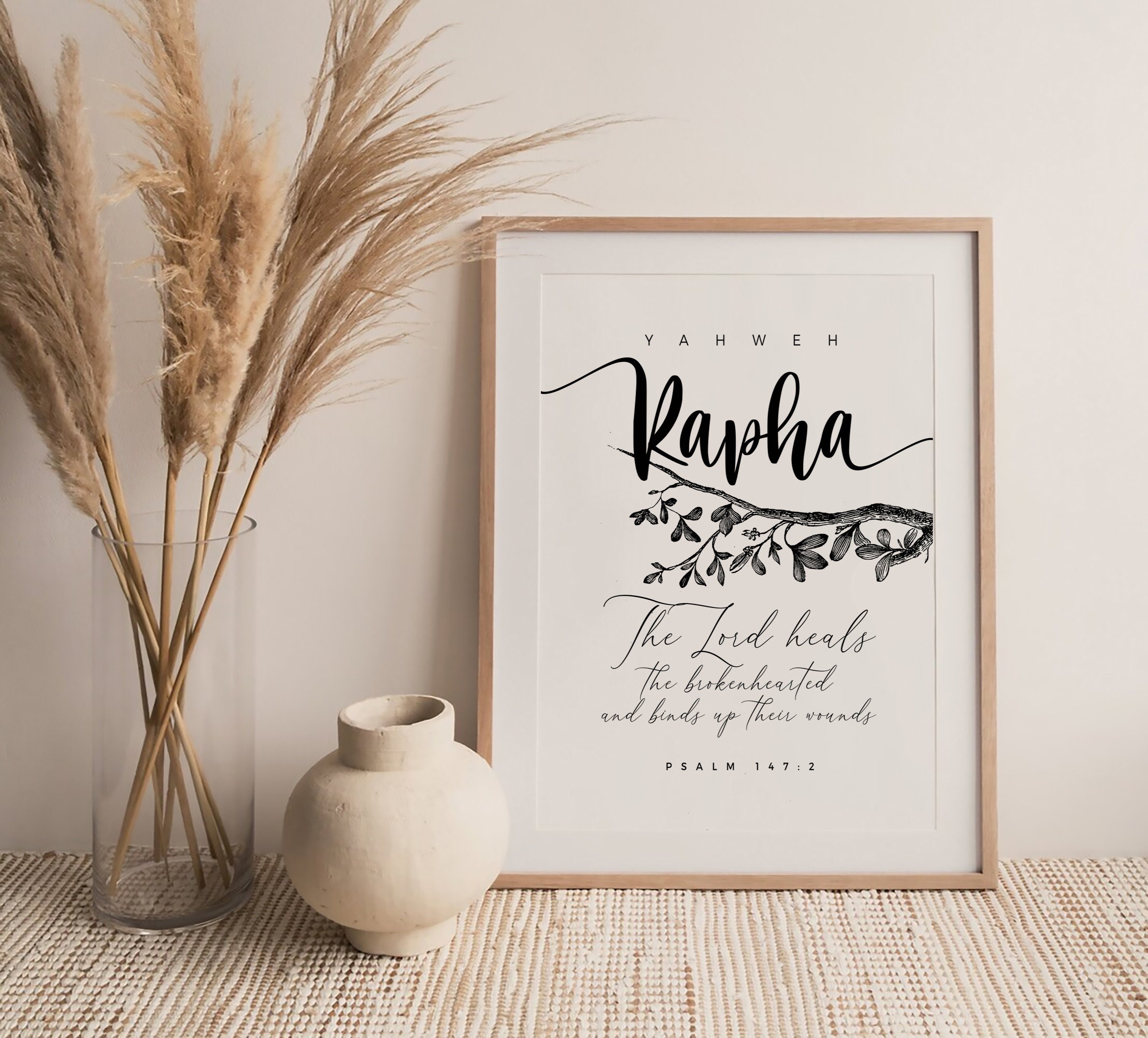 Yahweh Rapha Print: Psalm 147 Bible Verse (Digital Download)