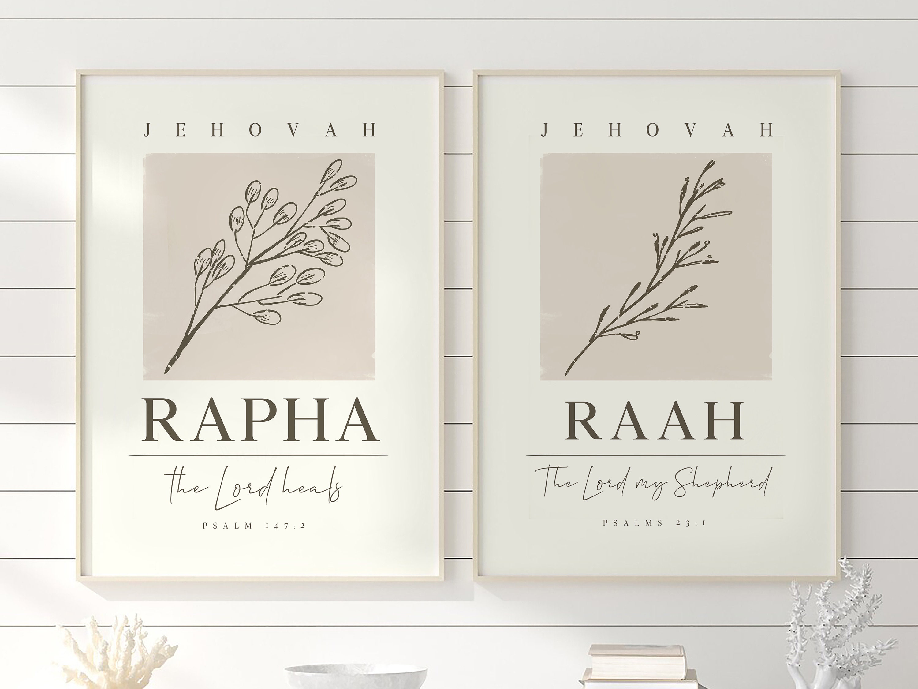 Hebrew Names of God Printable Wall Art: Minimalist Gallery Set (digital ...