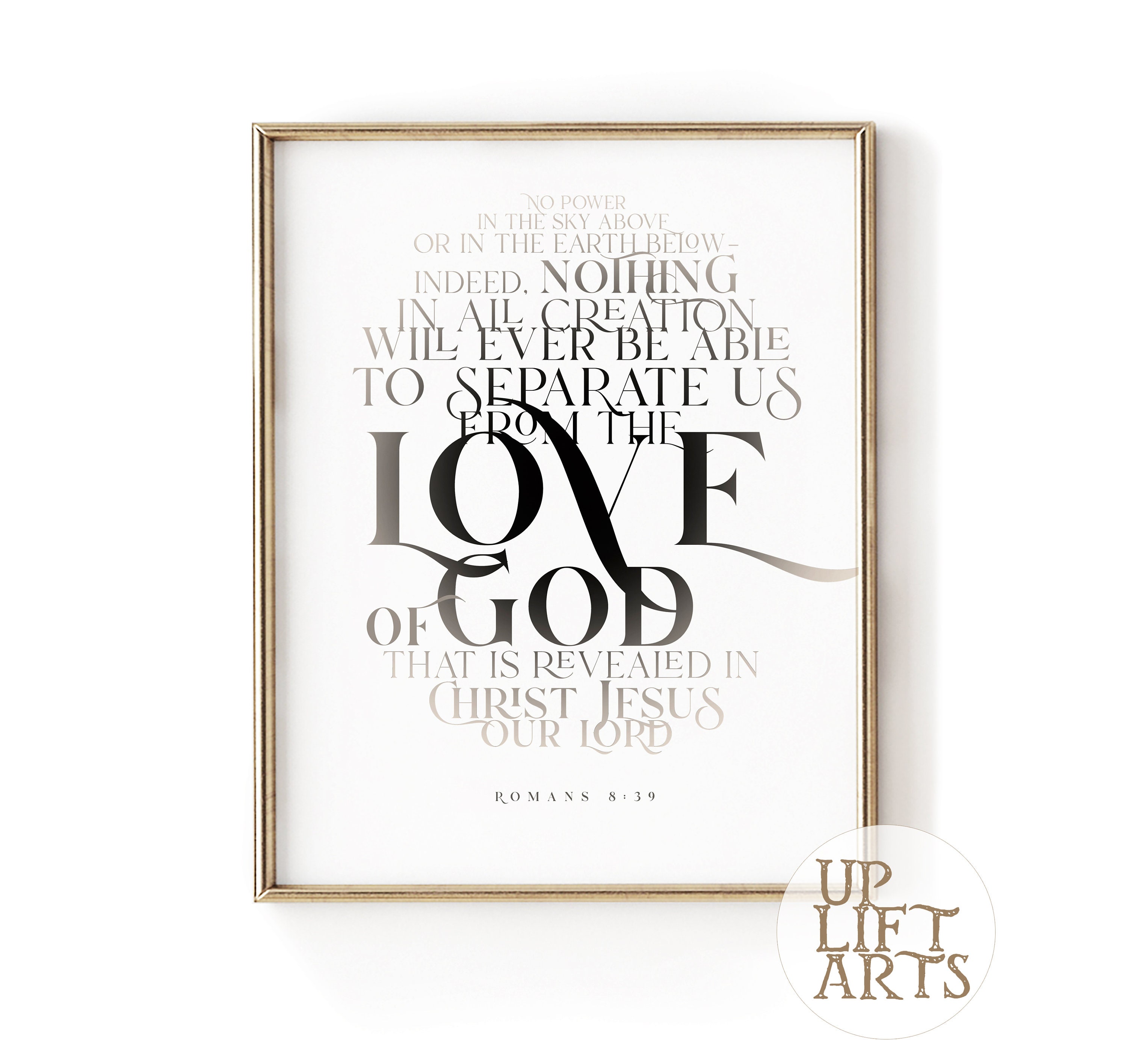 Nothing Can Separate Us From the Love of God Bible Verse Wall Art ...