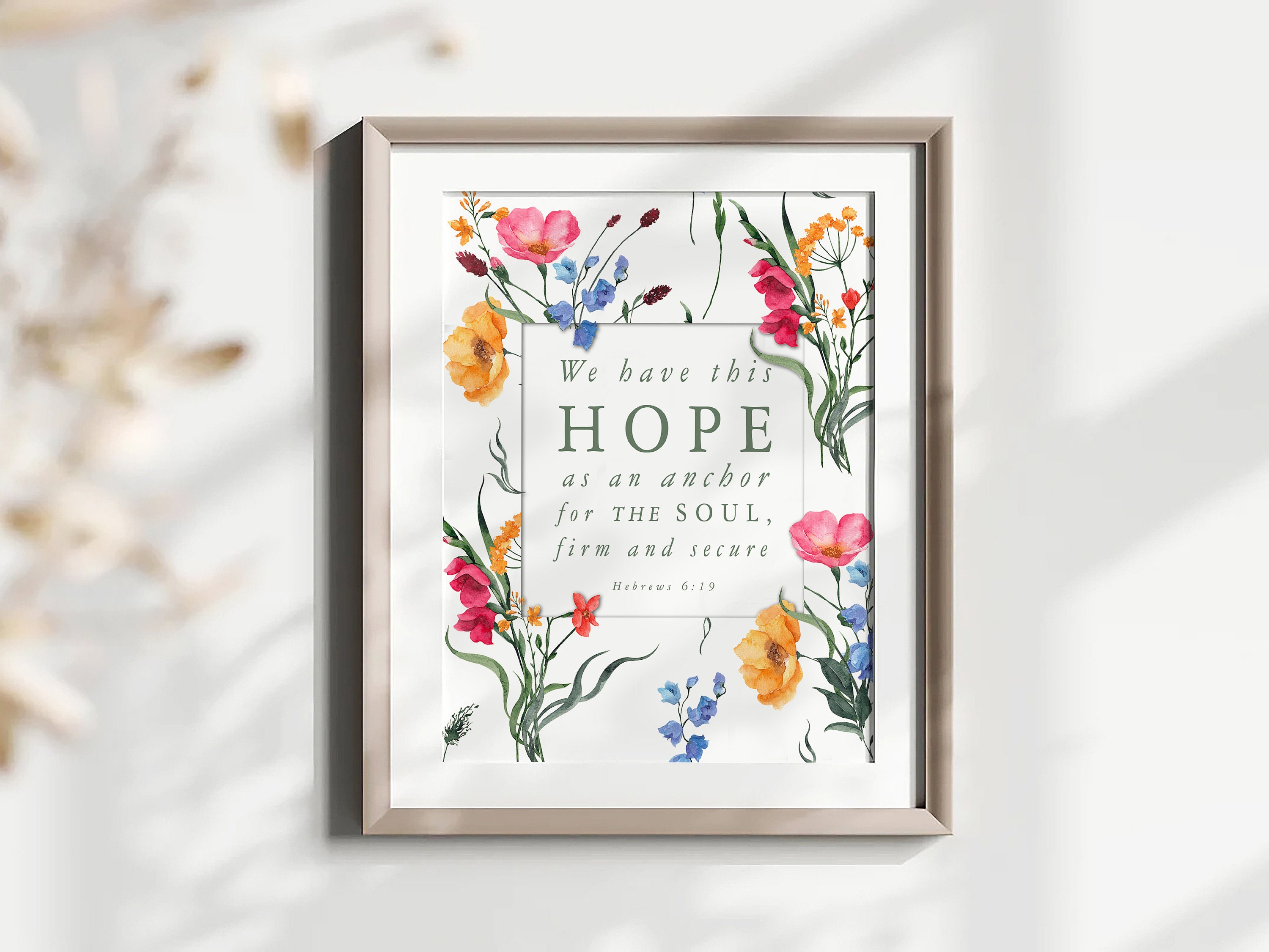 Hebrews 6:19 Bible Verse Wall Art | We Have This Hope as an Anchor for ...