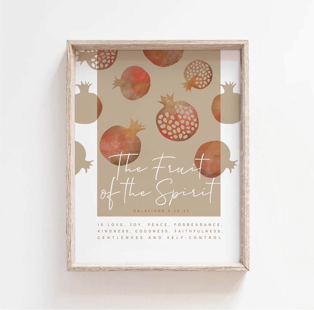 FRUIT of THE SPIRIT Wall Art, Galatians 5:22-23 Bible Verse Printable ...