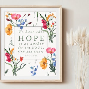 Hebrews 6:19 Bible Verse Wall Art | We Have This Hope as an Anchor for ...