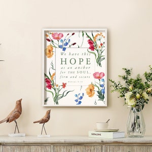 Hebrews 6:19 Bible Verse Wall Art | We Have This Hope as an Anchor for ...