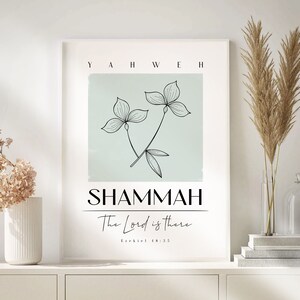 Hebrew Names of God Set of 6 Christian Printable Wall Art, Bible Verse ...