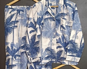 Floral Cotton Pajama Set: Handmade Bridesmaid PJs