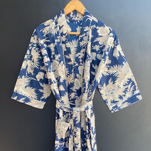 Roupão de algodão tamanho longo camisola artesanal kimno pijamas turco roupão de dormir roupão de dormir bohemain hippie vestido