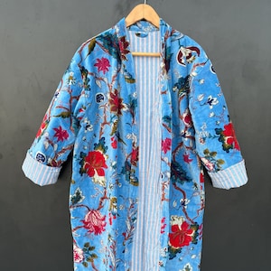 Velvet Kimono Robes, Morning Tea Velvet Coat, Bridesmaid Robe, Women Wear Cotton Velvet robe, Velvet Jacket, Bridal Robe