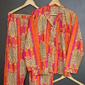 Floral Cotton Pajama Set: Handmade Bridesmaid PJs