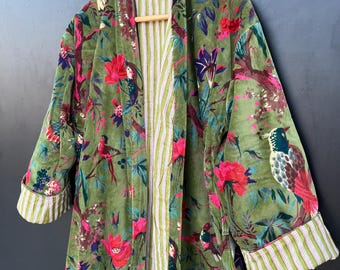 Velvet Kimono Robes, Morning Tea Velvet Coat, Bridesmaid Robe, Women Wear Cotton Velvet robe, Velvet Jacket, Bridal Robe