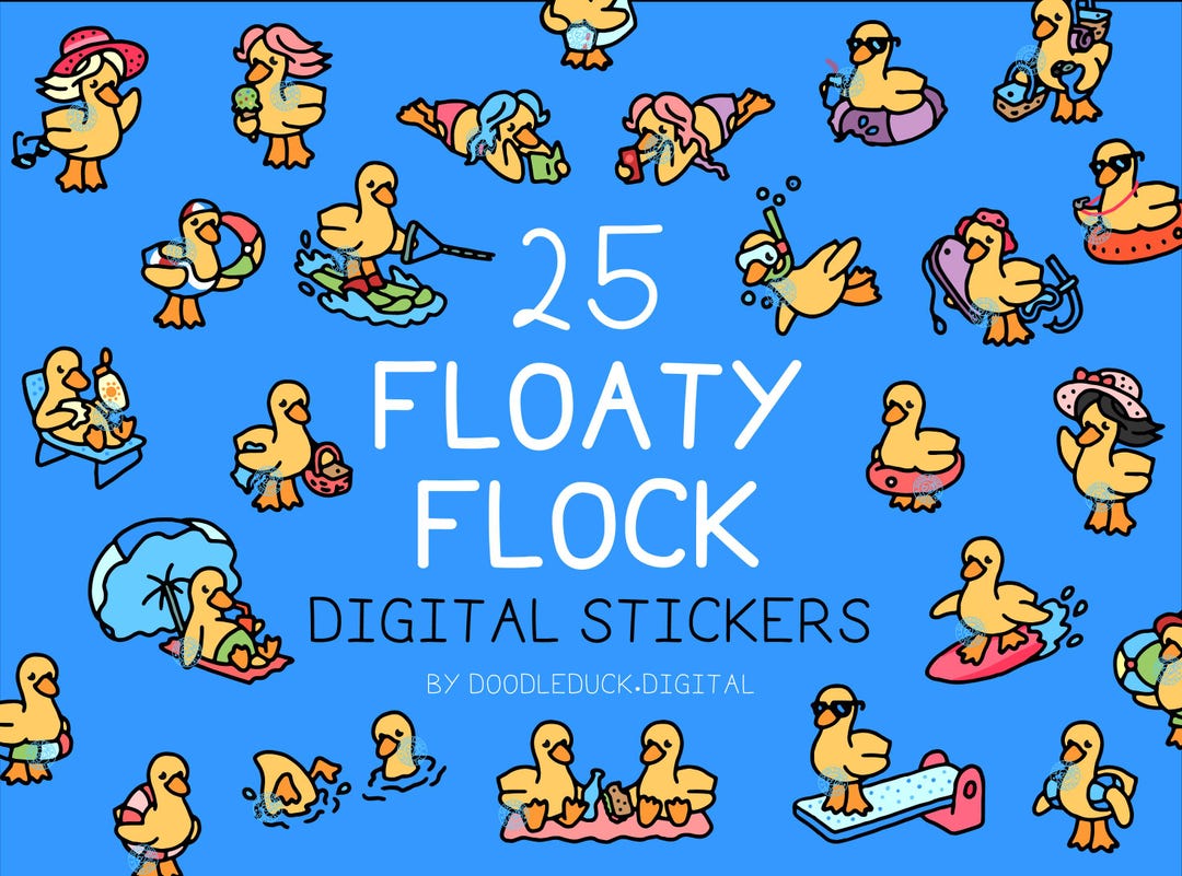 Floaty Flock Digital Stickers for Everyday Planning | Individual Pngs ...