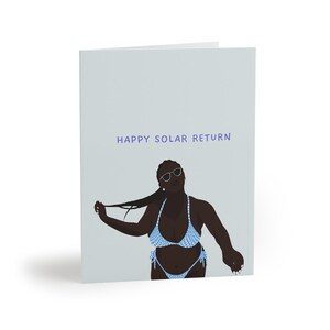 Happy Solar Return Cards in Sky 8 pack image 1