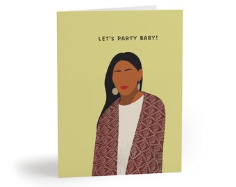 Let's Party Baby Cards in Lime Zest (8 pcs)