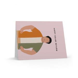 Happy Solar Return Cards in Dusty Pink 8 pack image 4