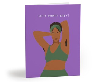 Let's Party Baby Cards in Light Plum (8 pcs)