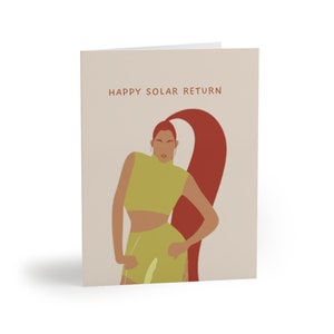 Happy Solar Return Cards in Creme 8 pack image 1