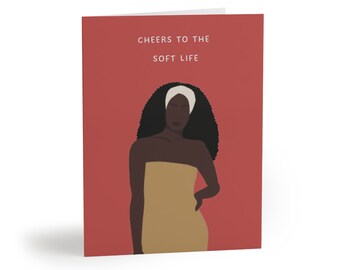 Cartes Soft Life en rouge brûlé (paquet de 8)