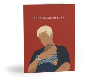 Cartes de retour Happy Solar en couleur épices (paquet de 8)