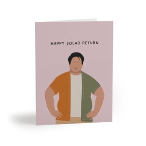 Happy Solar Return Cards in Dusty Pink 8 pack image 1