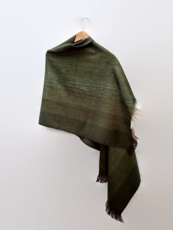 army green shawl
