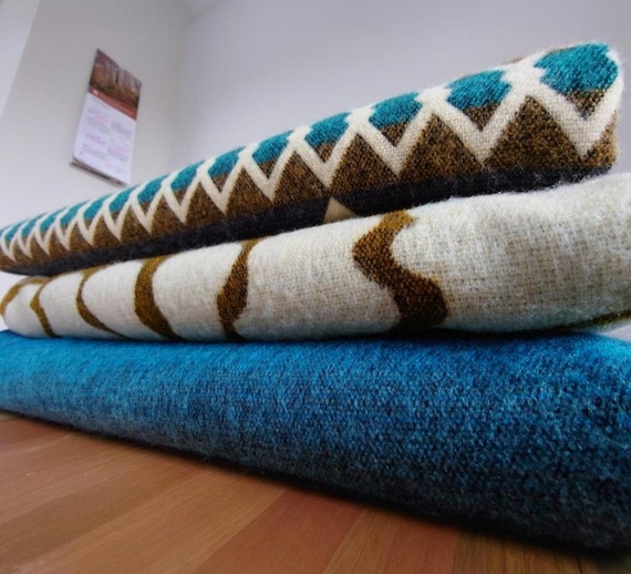 Alpaca Wool Throw Softest Throw Home Decoration Teal Throw Throw - Main Image