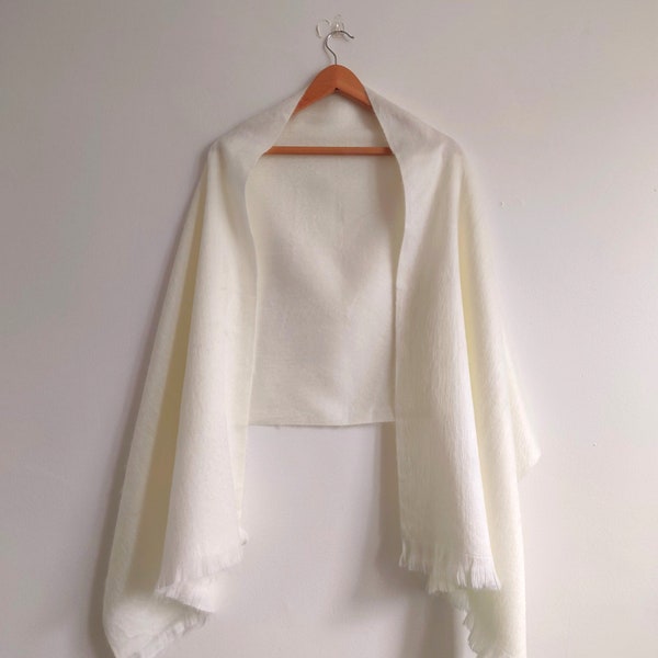 Bridal Shawl Wedding Wrap Ivory Shawl Alpaca Shawl Bridal Bridal White Wrap Winter Shaw Ivory Shawl