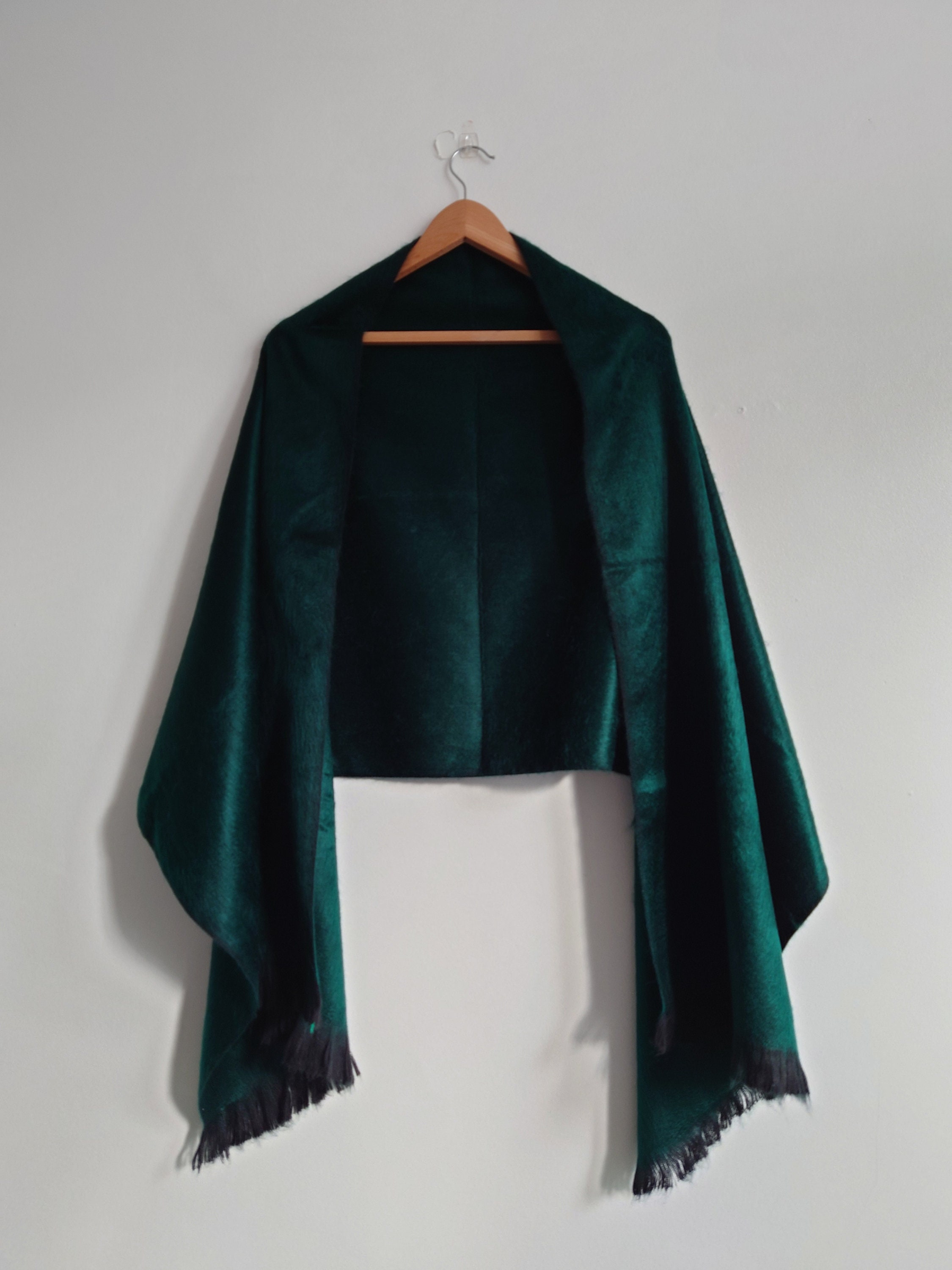 Alpaca Shawl Scarf Emerald Green Shawl Bridesmaid Shawl Luxury Scarf