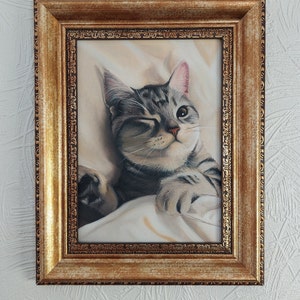 Custom Pets Oil Painting, Original Pet Painting, Pet Portrait Illustration, Home Decor , Wall Art, Photorealistic, Realistic Art