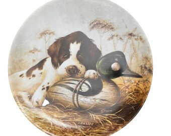 Vintage Knowles collectible plate “Dog Tired- The Springer Spaniel” by Lynn Kaatz