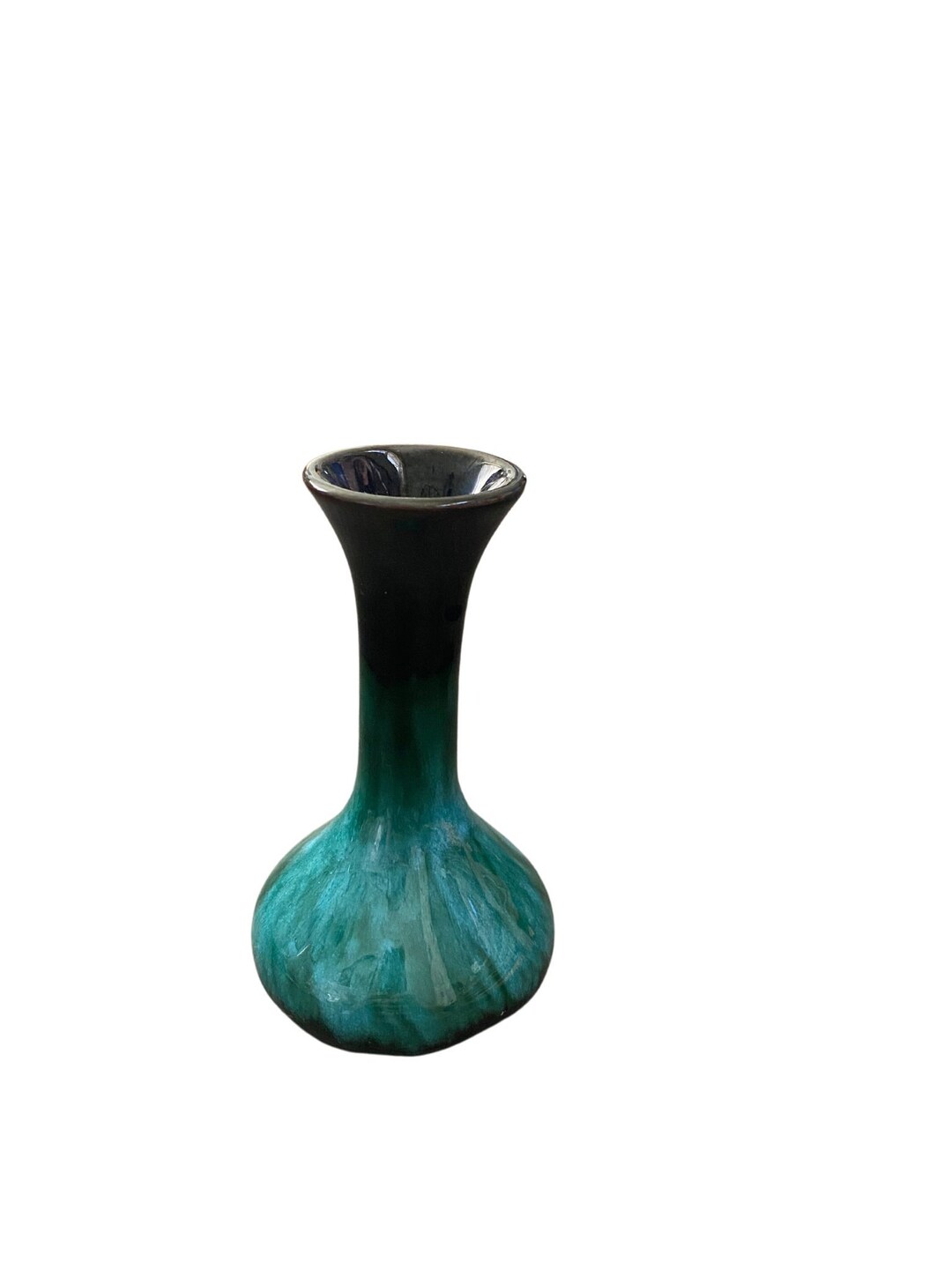 Vintage Small Blue Mountain Pottery Vase. 5.75 Inches Tall, 3.5 Inch