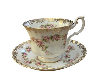 Royal Albert „Dimity Rose“ Teetasse mit Untertasse