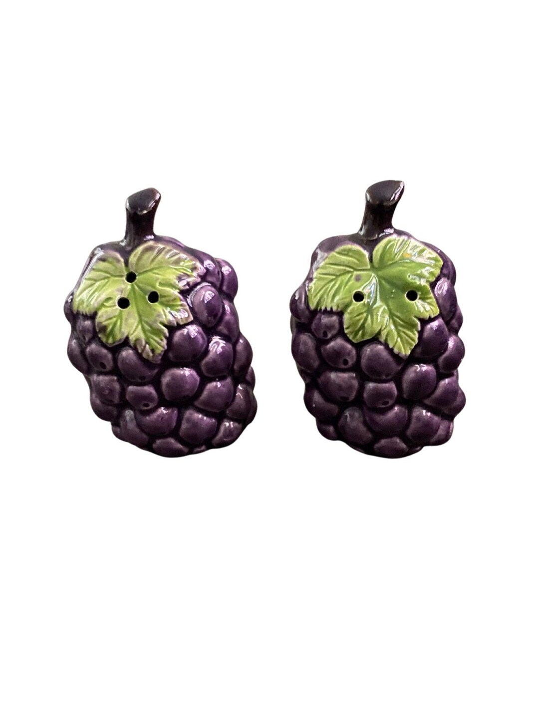 Vintage Purple Grape Salt and Pepper Shakers Etsy