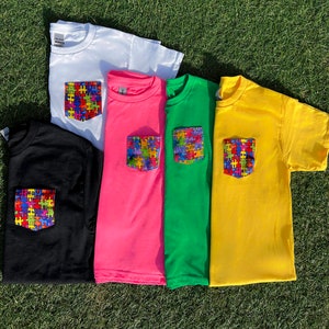 Autism Pocket T-Shirts for Youth and Adults
