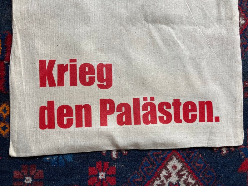 Friede Den Hütten Krieg Den Palästen Revolution Friede Den Hütten Krieg Den Palästen. Jute Bag - Etsy
