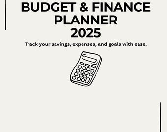 Printable Budget Planner 2025 | Finance Tracker, Expense Log, Savings & Debt Payoff | Digital Download PDF