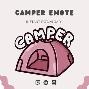 Camper Emote Twitch Camping Emote pink