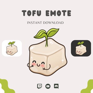 Twitch Tofu Block Plant Emote Plant Vegan Discord Youtube Streamer