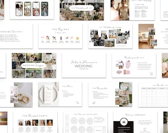 80 Slide Canva Wedding Planner: Bridal Party Guide