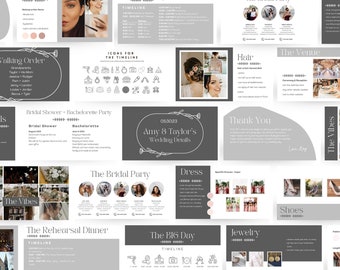 Wedding Planning PowerPoint Template: Bridesmaid Guide Canva (Digital Download)