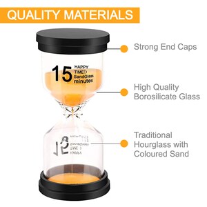6-pack Sand Timers (1-30min) Visual Tool for Kid - Etsy UK